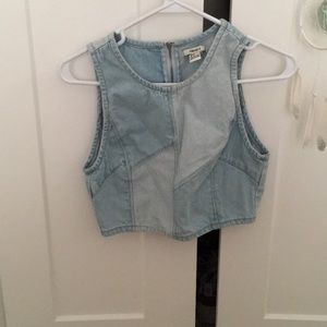 Denim crop top💙
